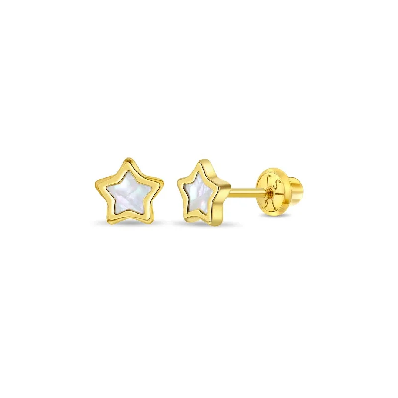 Mother of Pearl Star Little Girl's Stud Earring