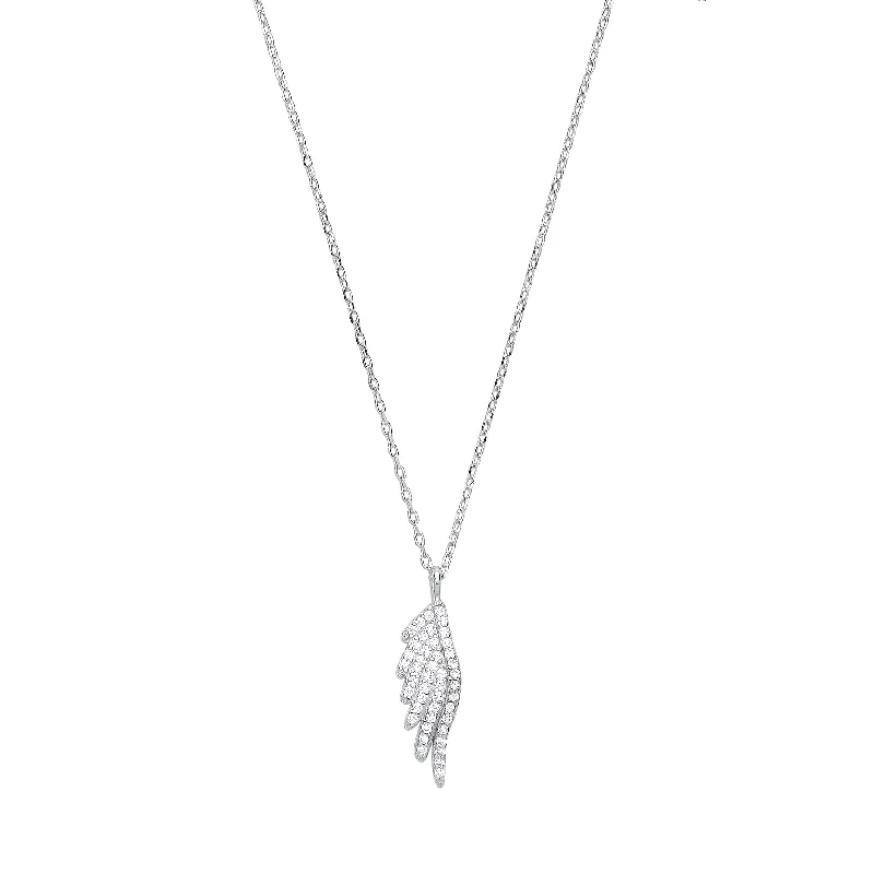 Angel Wing Necklace - Sterling Silver