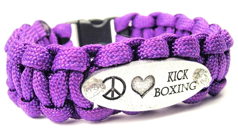 Peace Love Kick Boxing 550 Military Spec Paracord Bracelet