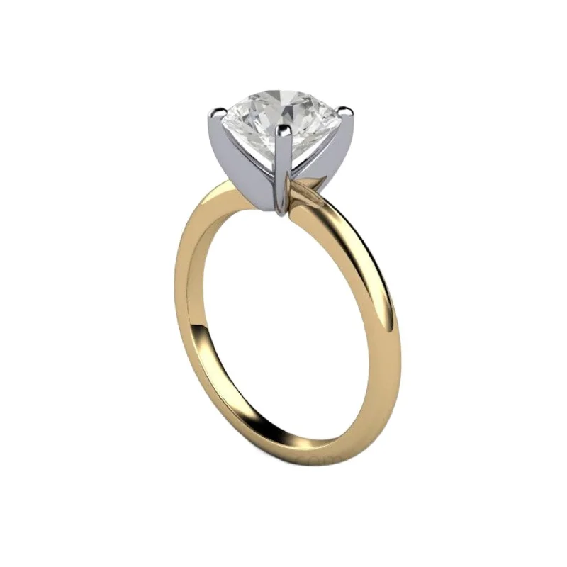 2 Carat Moissanite Solitaire Engagement Ring | Classic Four-Prong Design