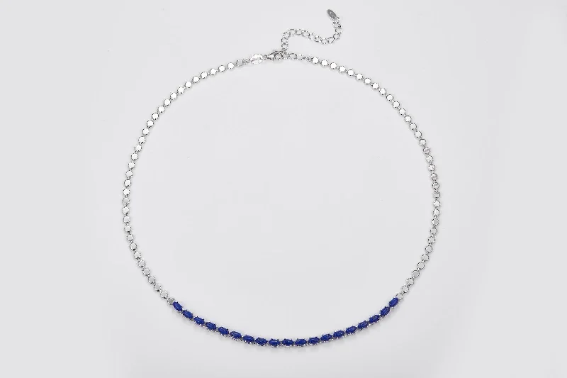 Pietra Collection Tennis Necklace - Lapis