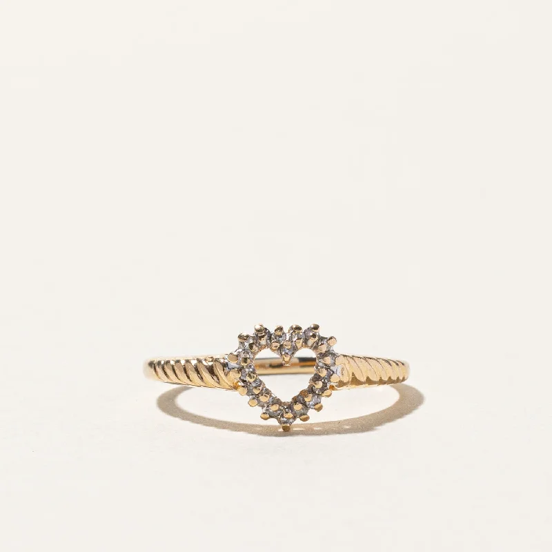 Diamond Heart Ring | 0.05ctw | SZ 7.75 |