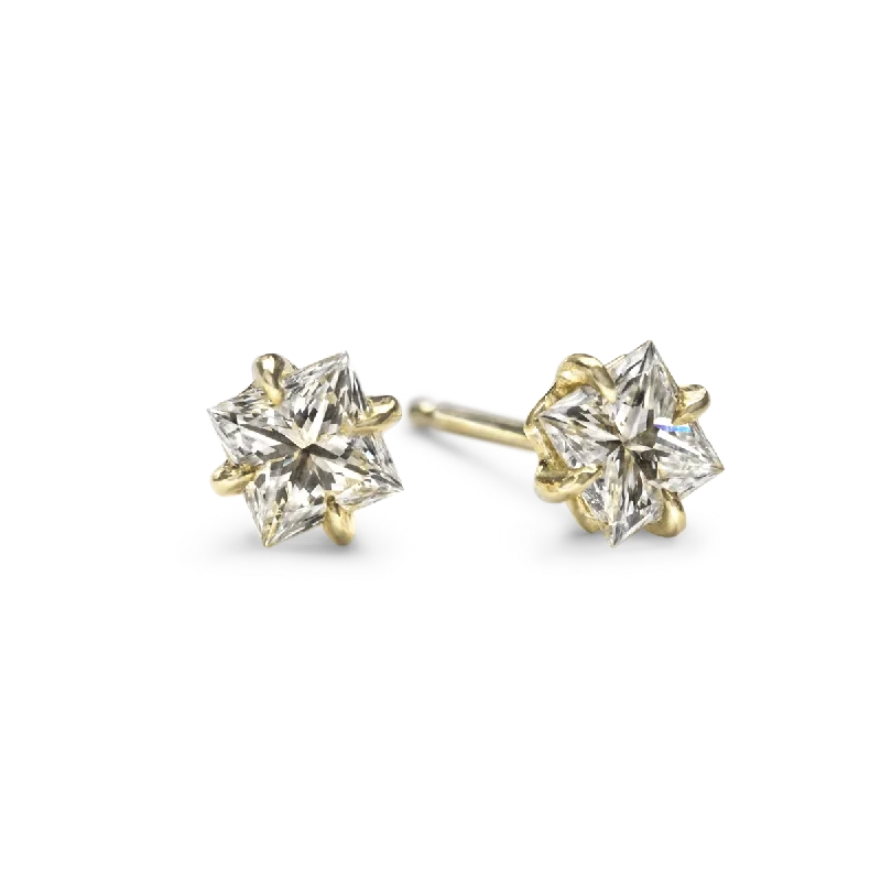 Princess Cut Diamond Studs