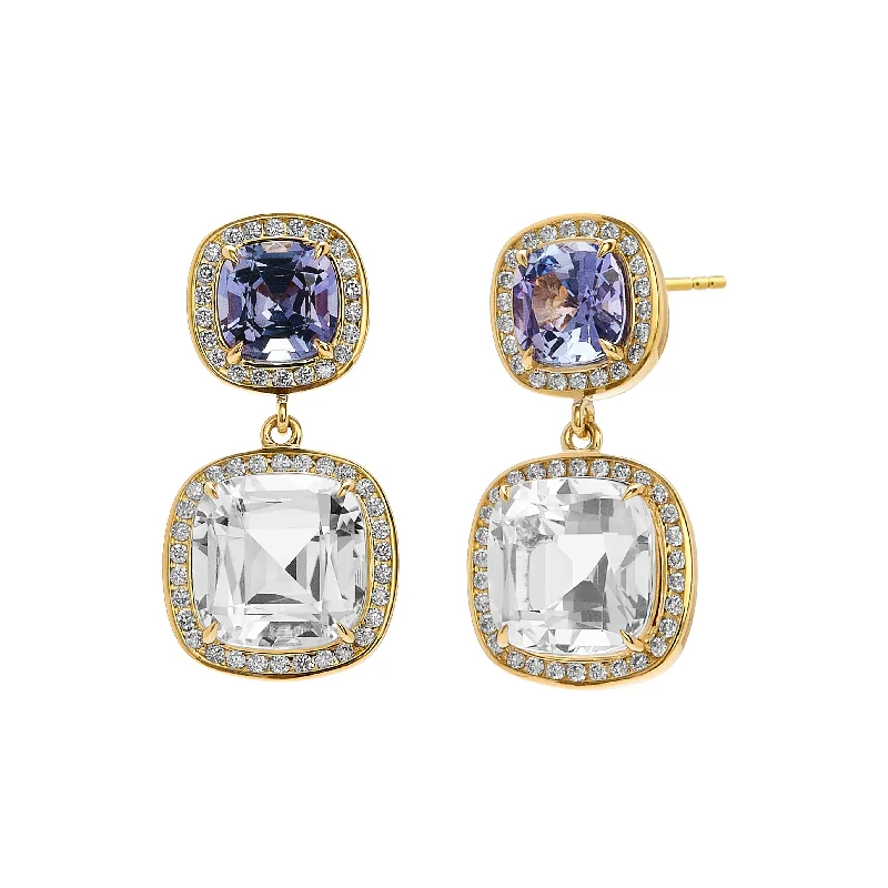 Tanzanite Diamond Earrings