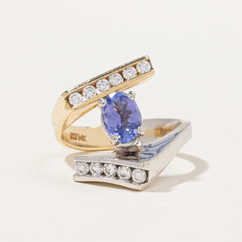 Tanzanite & Diamond Bypass Ring | 1.00ct, 0.40ctw | SZ 8.25 |