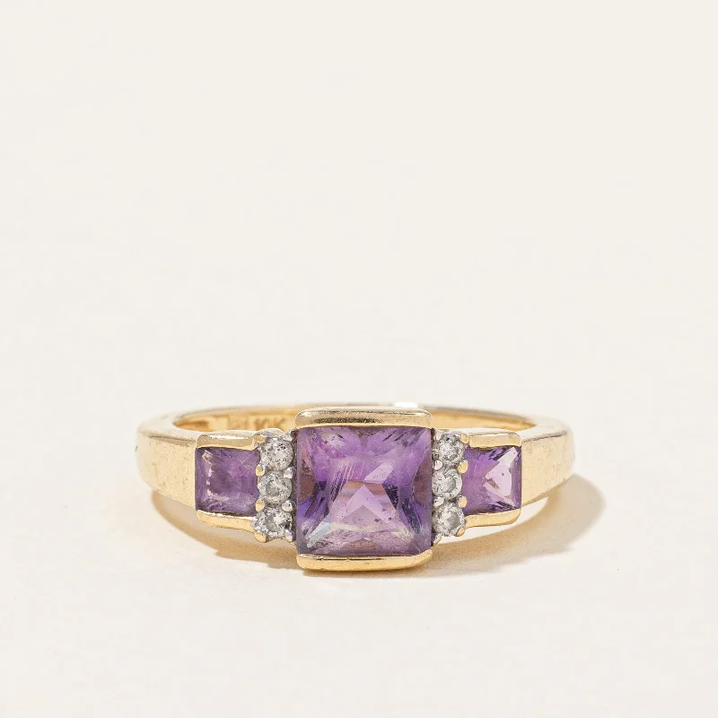 Amethyst & Diamond Ring | 1.00ctw, 0.09ctw | SZ 5.75 |