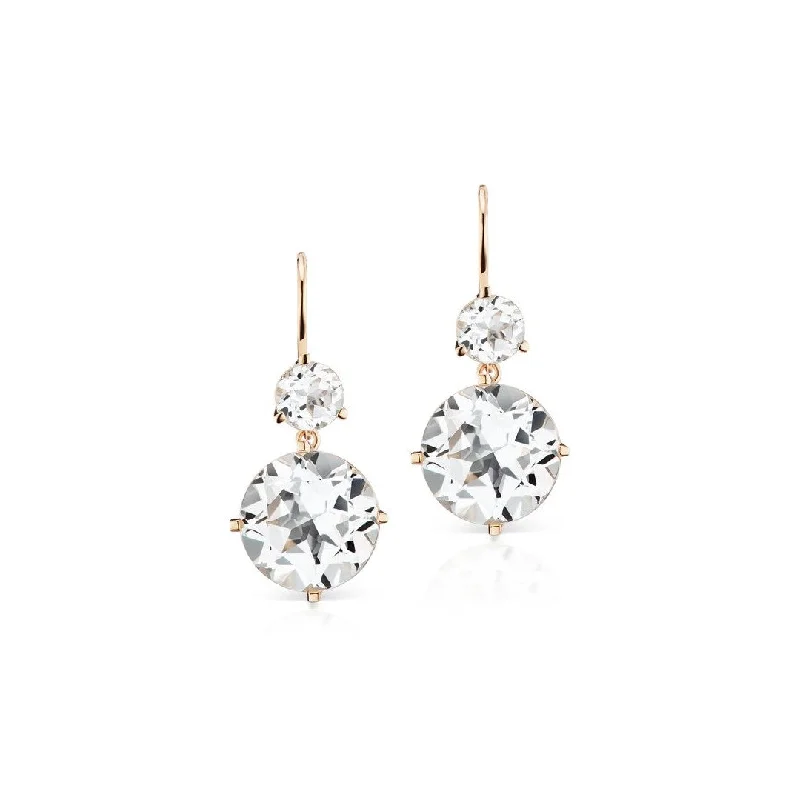 Jane Taylor Double Drop Earrings with White Topaz