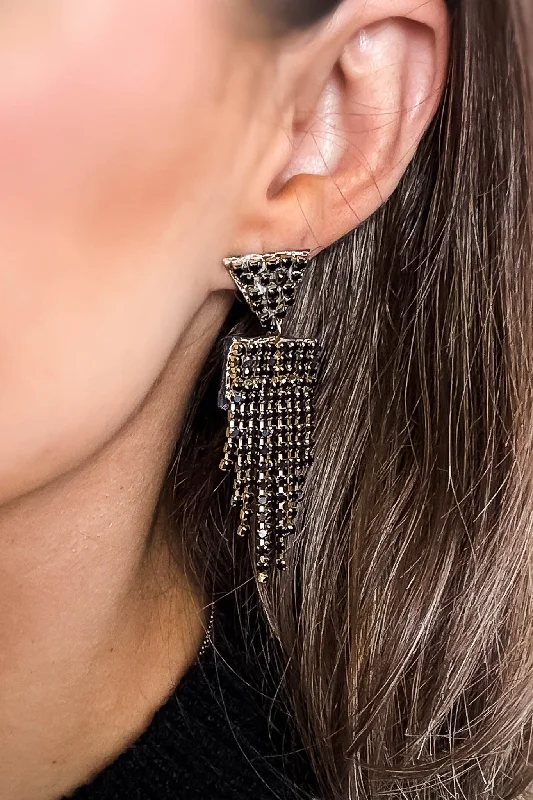 Black Drop Earrings