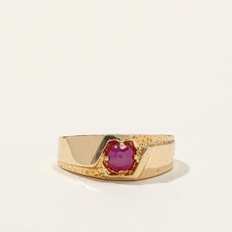 Synthetic Star Ruby Ring | 0.70ct | SZ 9.75 |