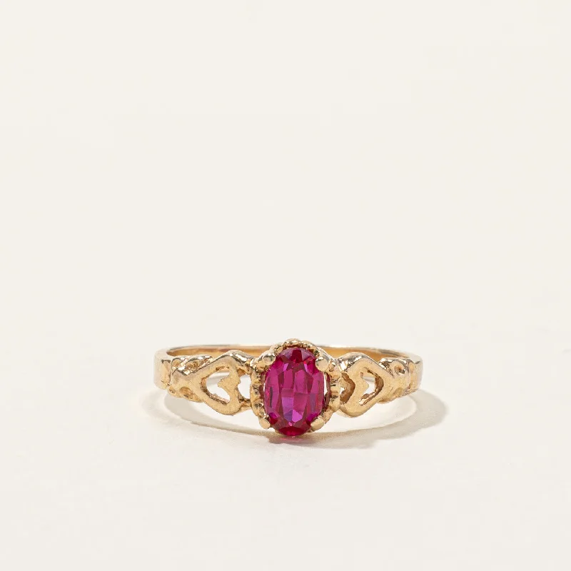 Synthetic Ruby Ring | 0.47ct | SZ 5.25 |