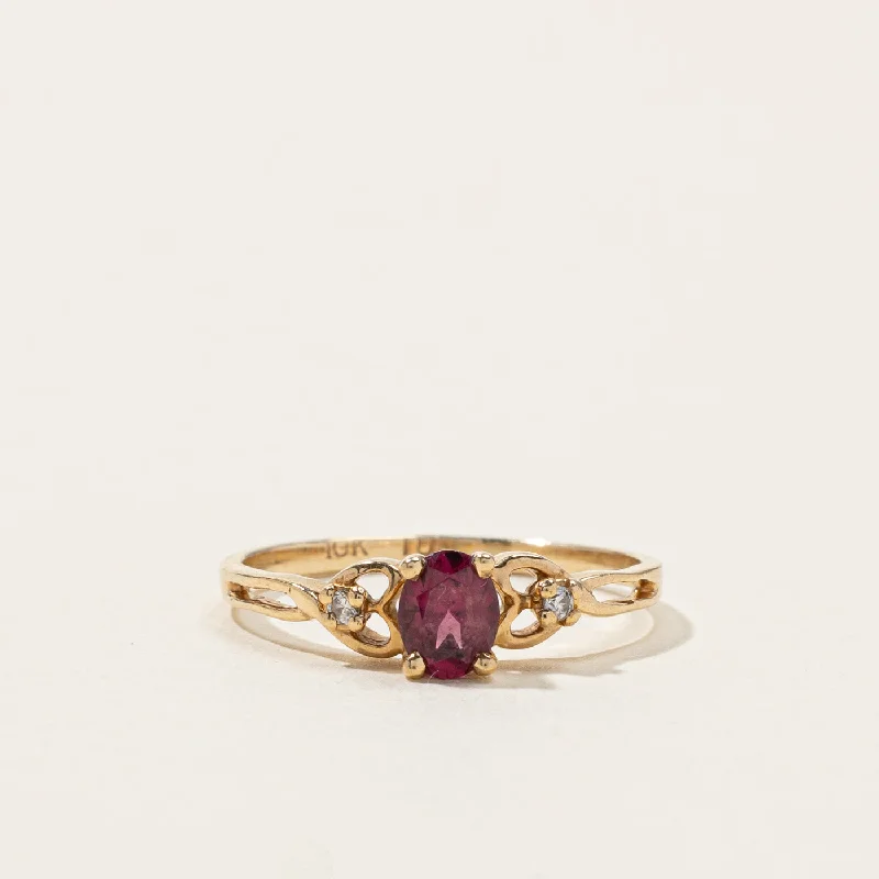 Garnet & Diamond Ring | 0.40ct | 0.02ctw | SZ 5.25 |