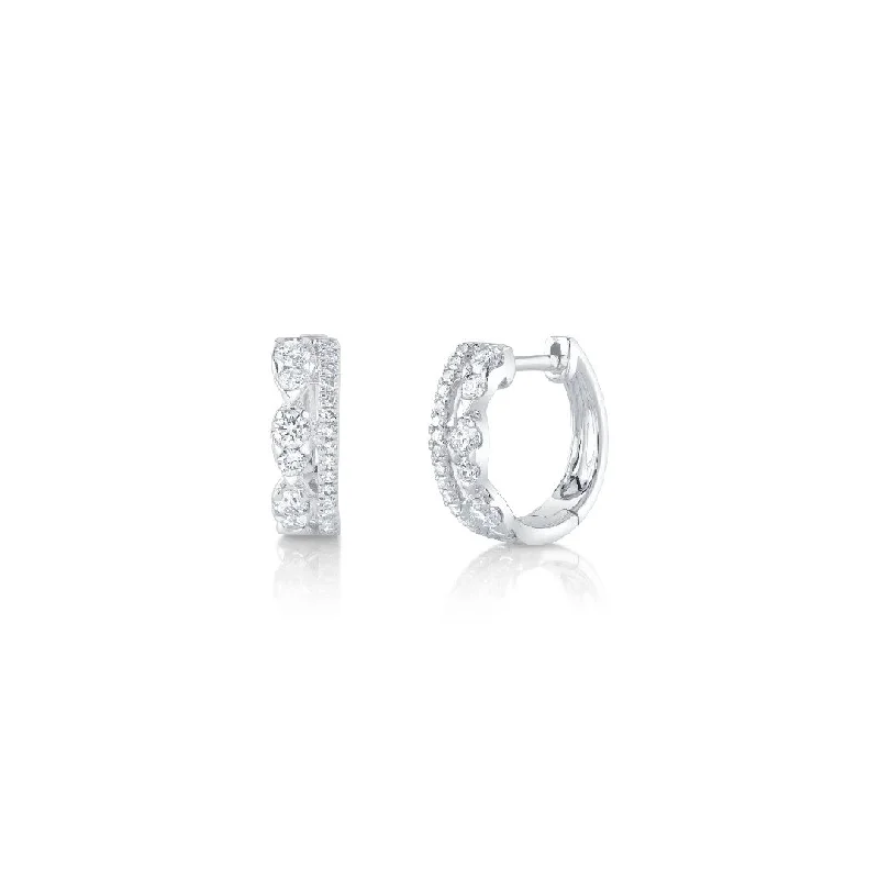 Shy Creation Diamond 0.43ctw Huggie Earrings