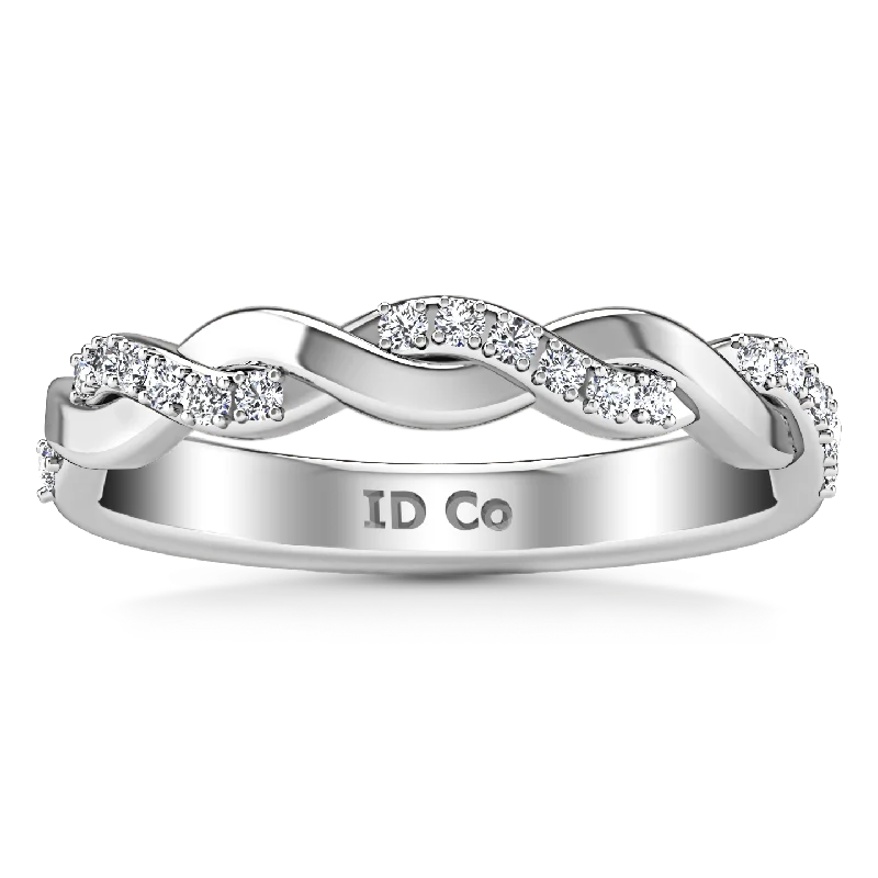 Diamond Wedding Band Willow 0.18 Cts 14K White Gold