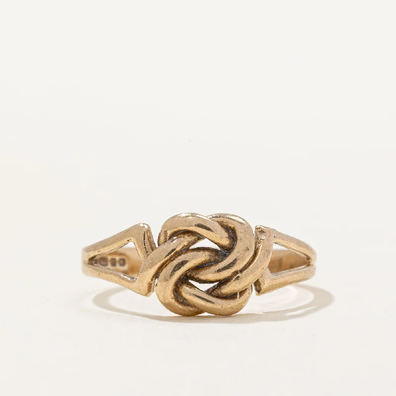 1972 Sheffield 9k Yellow Gold Knot Ring | SZ 6 |