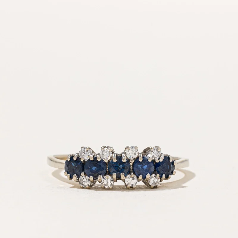 Sapphire & Diamond Ring | 0.70ctw, 0.12ctw | SZ 7.5 |