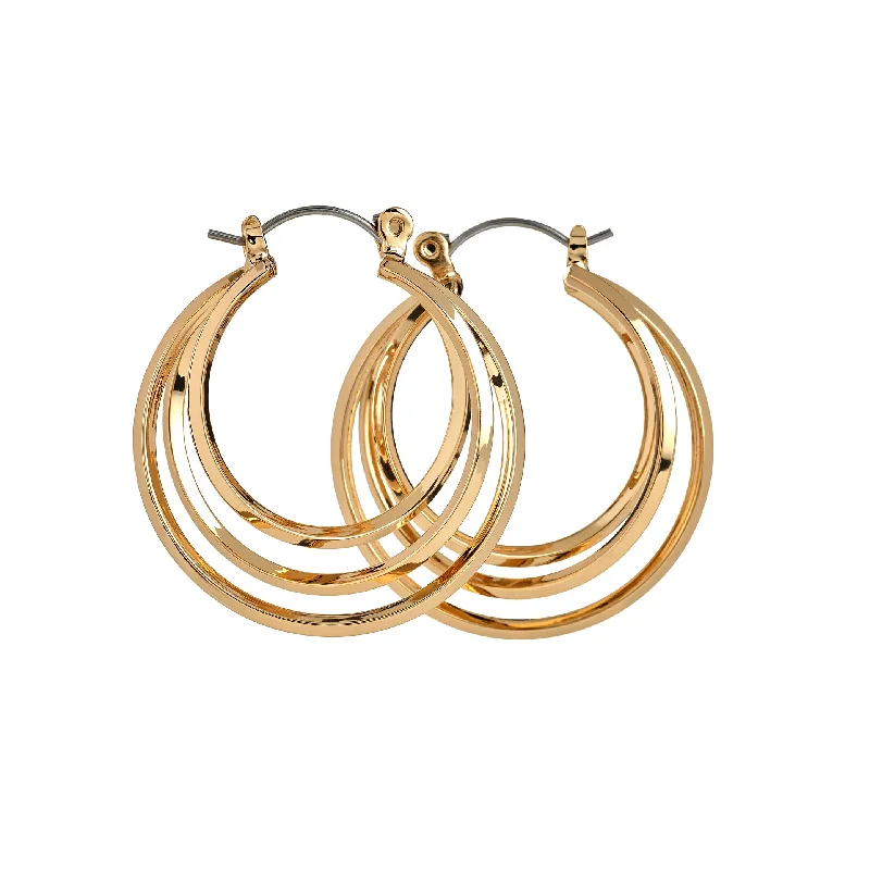 Interlocking Hoop Pierced Earrings