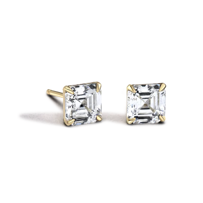 Asscher Cut Diamond Studs