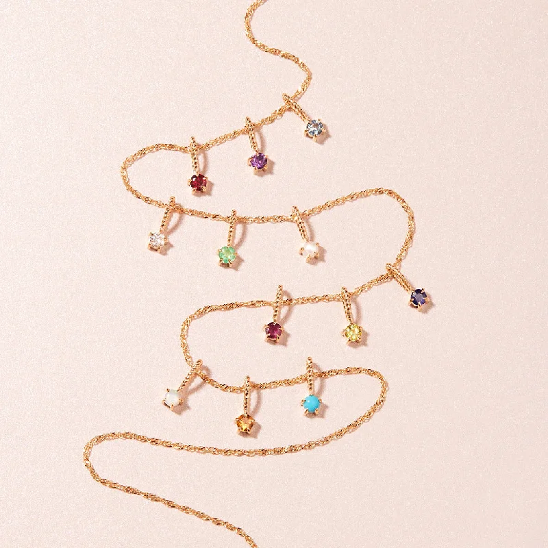 Luxe4344 - Birthstone Necklace