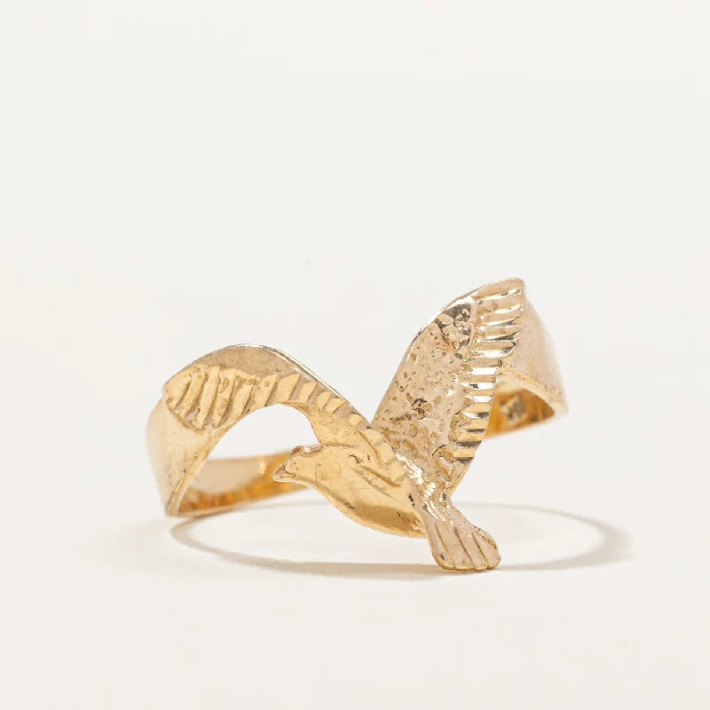 10k Yellow Gold Seagull Ring | SZ 5.75 |