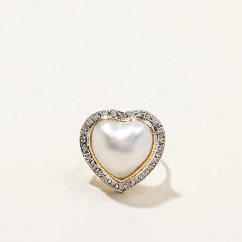 Pearl & Diamond Ring | 0.13ctw | SZ 7.75 |