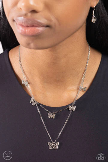 Butterfly Beacon - Silver Choker