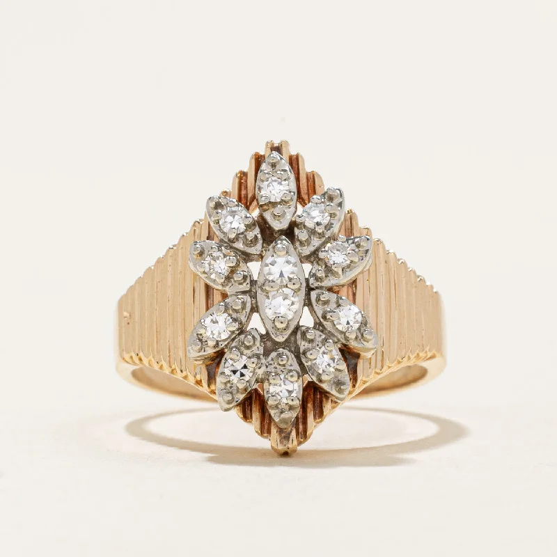 Diamond Cocktail Ring | 0.22ctw | SZ 6.75 |