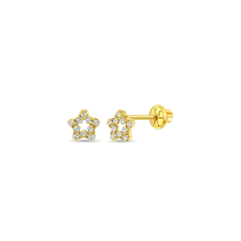 Encrusted Crystal Star Little Girl's Stud Earring